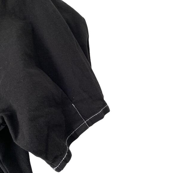 R.G. Kane Helena Black Mini Dress Dramatic Puff Sleeve Fit Flare NWTs size large - Picture 7 of 10